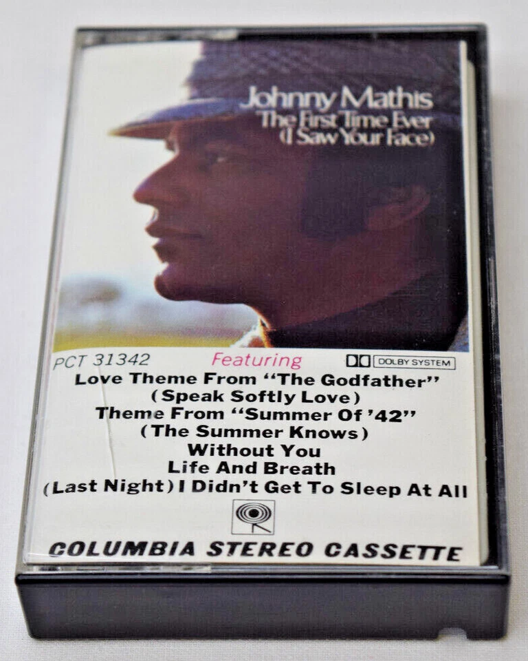 Johnny Mathis The First Time Ever (I Saw Your Face) 1972 Columbia Cassette Rare - Image 1 of 4