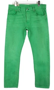 Ralph Lauren Polo Jeans Herren W34/L32 Flagge Grün Denim Schnurrhaare Knopf Fly - Bild 1 von 12