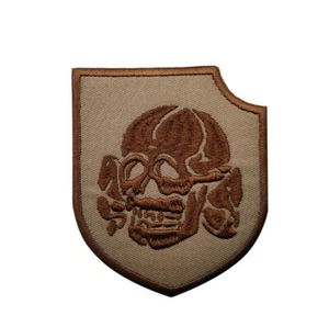 Gosht Skull  Russia Army Tatical Hook Loop Patch Embroidered Badge Desert Tan - Picture 1 of 2