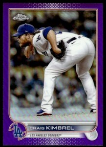2022 Topps Chrome Update PURPLE REFRACTOR Craig Kimbrel Los Angeles Dodgers