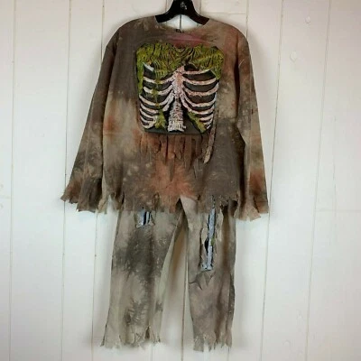 Disfraz de Halloween Conjunto de Zombi Huesos 3D Camisa Pantalones Jóvenes Niños Grande L 12/14  Foto 1 de 4