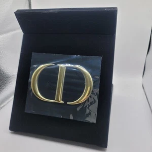 Christian Dior Foldable Mirror Black Gold Logo Velour Novelty no box Limited - Picture 1 of 4