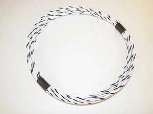 WHITE/BLACK AUTOMOTIVE WIRE 20 GAUGE HIGH TEMP TXL 25 FEET - Picture 1 of 1
