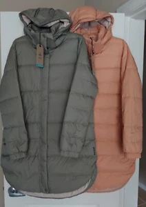 Prana Womans Hooded Long Down Jacket LG-XLG. Color Choice  Sage or Blush NWT - Picture 1 of 1