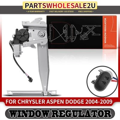 Rear Left LH Power Window Regulator w/ Motor for Chrysler Aspen Dodge 2004-2009 - Image 1 of 4