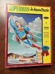 Vtg 1963 Whitman Superman Jr Jigsaw Puzzle Complete 100 Pieces - Picture 1 of 5