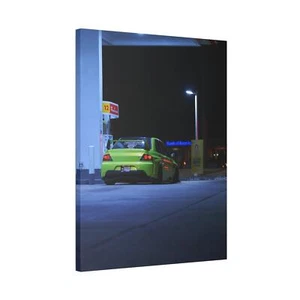 Mitsubishi Evo 9 High Resolution Museum Quality Vertical Car Canvas Print #001 - Picture 1 of 10