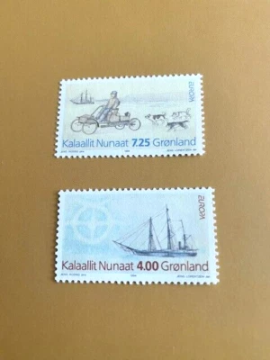 1994 GREENLAND  SC.##268-269, SHIP,CAR,DOGS,COMPLETE, MNH - Image 1 of 4