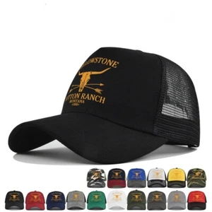 Bull Trucker Mesh Baseball Hat Men Women Hip Hop Unisex Breathable Snapback Cap - Picture 1 of 90