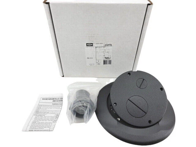 Hubbell System One Carpet Furniture Feed Cover - Black (S1SPFFBL)