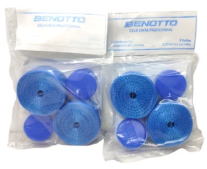 2 Benotto Textured Blue Handlebar Tape Cello Bar pack Vintage Bicycle New cinta - Picture 1 of 4