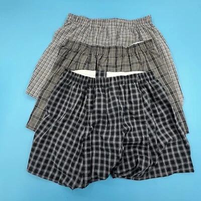 Paquete de 3 calzoncillos boxer tejidos Nordstrom Rack para hombre talla: MEDIANO color: negro gris Foto 1 de 3