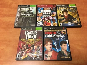 Sony PlayStation 2 5 Game Bundle GTA Vice City Splinter Cell Harry Potter - Picture 1 of 10