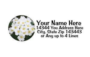 Quality-made Beautiful White Flowers Return Address Labels 50PCS - Bild 1 von 3