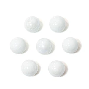 100g Glasmurmeln Opak Perlmuttweiß (16mm) Murmelspiel Märbel Murmelbahn Schusser