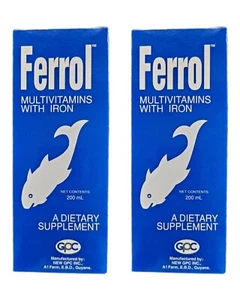 2x Ferrol Multivitamines With Iron A Dietary Supplement 200ml - Picture 1 of 7