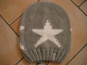 (M12) Grobstrick Mütze FREAKY HEADS Beanie Wintermütze Big Stars + Logo Aufnäher - Bild 1 von 1