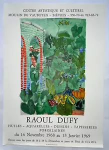 RAOUL DUFY 1968 AFFICHE LITHOGRAPHIEE ORIGINALE EXPOSITION IMP RENE GUILLARD - Picture 1 of 1