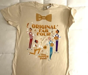 Camisa Parques Disney Adulto Mediana Beige Dapper Dans Original Fab Four Unisex WDW - Imagen 1 de 3