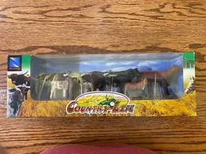 New Ray Country Life Cows / Cattle / Steer Farm Animals Livestock Toy Play Set - Picture 1 of 2
