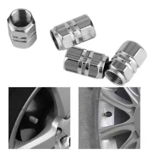 4x Aluminum Tire Valve Caps for Cars Trucks Bikes 4 Color Options Ava F5T7 D5H8 - Picture 1 of 12