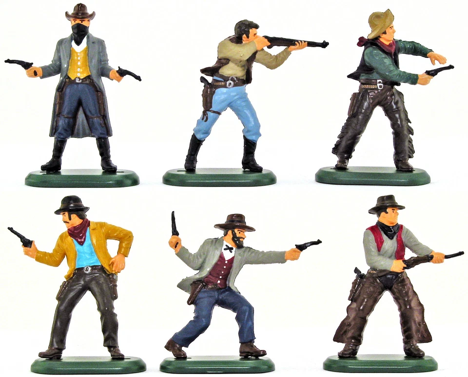Britains SuperDeetail Cowboys - 6 soldados de juguete de plástico pintado de 54 mm Foto 1 de 1