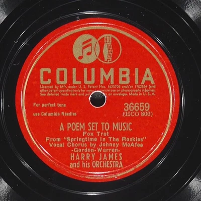 HARRY JAMES I Had The Craziest Dream / A Poem Set To Music COLUMBIA 36659 VG+ 78 - Image 1 of 4