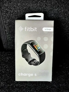 Fitbit Charge 5 Fitness and Health Smartwatch Activity Tracker More Black NIB - Picture 1 of 5