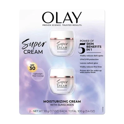Olay Super Cream with Sunscreen, SPF 30, 1.7 Ounce (Pack of 2) - Image 1 of 4