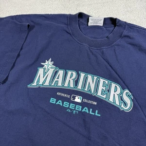 Vintage Majestic Seattle Mariners T-Shirt Mens XL Blue Authentic Collection - Picture 1 of 5