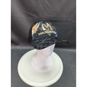 Max Catch Fishing Hat Trucker Snapback Black Mesh Back Camo Polyester Outdoors - Picture 1 of 7