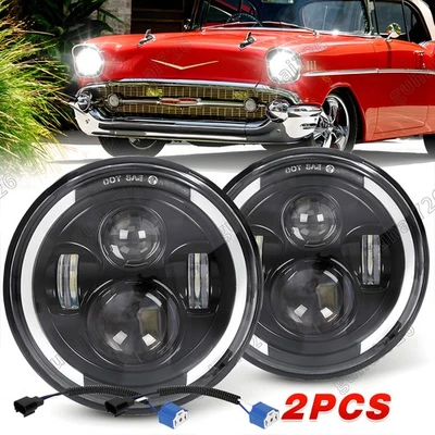 Faros redondos de 7 pulgadas de haz alto bajo para camioneta Chevrolet Bel Air 1953-57 C10 C20 Foto 1 de 4