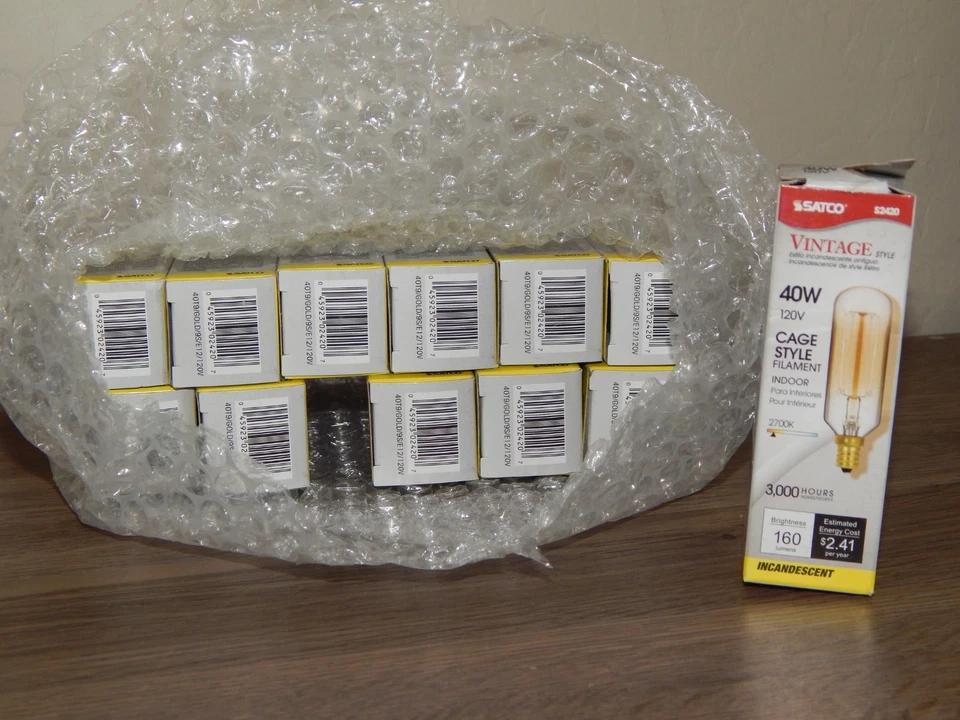 SATCO S2420 40 Watt 20 Lumens T9 Incandescent Candelabra Base Soft White 2700k