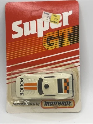 Matchbox Super GT White Police Car New Blister Pack BR17/18 1985  - Image 1 of 4