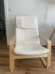 Ikea Sessel Poäng Älteres Modell mit Beigem Bezug Leichte Gebrauchsspuren - Bild 1 von 8