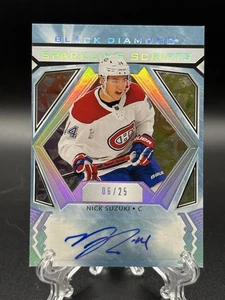 2020-21 BLACK DIAMOND NICK SUZUKI SPARKLING SCRIPTS AUTOGRAPH RAINBOW #ED 06/25 - Picture 1 of 2