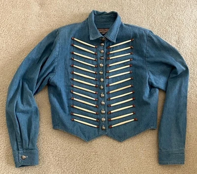 Chaqueta Vaquera Vintage DOUBLE D RANCH Talla L Cuerno Hueso y Borde Plateado Repujado Foto 1 de 4