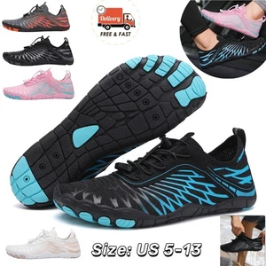 Hombres/Mujeres Secado Rápido Descalzos Agua Zapatos Aqua Sin Cordones Suaves Zapatos de Natación para Playa - Imagen 1 de 29