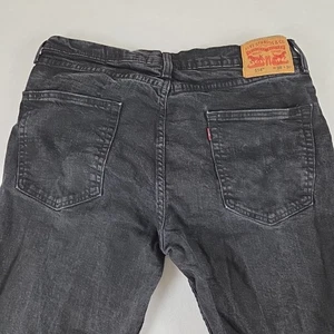 Levi's 514 Herren 36x30 Stretch Straight Leg Schwarze Denim Jeans - Bild 1 von 18