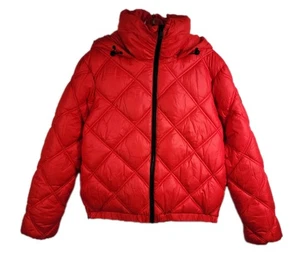 Kenneth Cole Womens Size Small Red Puffer Full Zip Jacket Coat - Picture 1 of 5