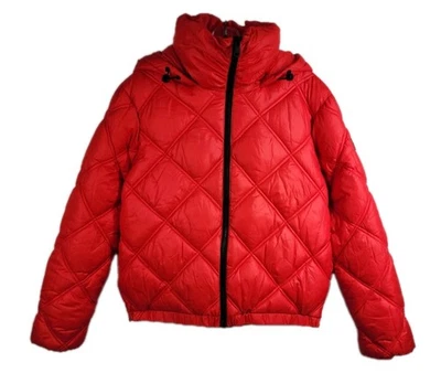 Kenneth Cole Womens Size Small Red Puffer Full Zip Jacket Coat - Image 1 of 4