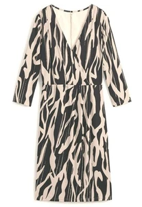 Neu Shirtkleid mit besonderem Muster Gr. 36/38 Naturbeige Schwarz Freizeitkleid - Bild 1 von 1