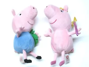 Ty Beanies ~ selten George mit grünem Dino und Prinzessin Peppa 2014 neuwertig - Bild 1 von 11