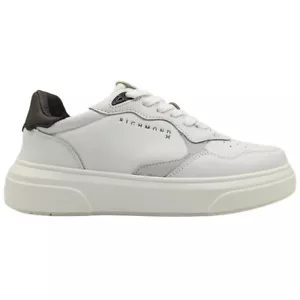 John Richmond Scarpe Sneaker da Uomo Bianco in Vera Pelle Nr45 -20% 20011/CP - Imagen 1 de 5