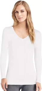 Cuddl Duds Softwear con Top Elasticizzato Manica Lunga Scollo a V per Donna Medium - Foto 1 di 1