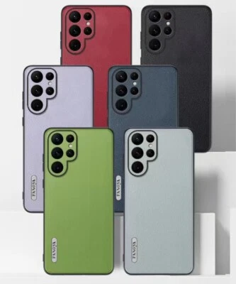 PU Leather Flexible Phone Case For Samsung Galaxy S24 S23 S22 Plus S21 Ultra - Image 1 of 4