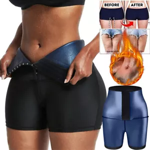 Sauna Sweat Pantalones Cortos Para Mujer Deportes Pérdida De Peso Body Shaper HG - Picture 1 of 19