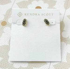 Orecchini a perno Kendra Scott Grayson cristallo oro spinello nero - Foto 1 di 3
