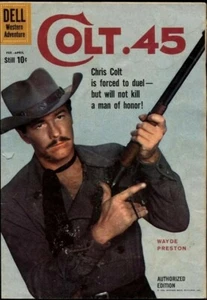 1960 COLT 45 NO 4 FEB-APR DELL COMIC WESTERN ADVENTURE CHRIS COLT WAYDE PRESTON - Imagen 1 de 1