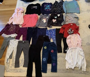 Lot of 19 Girls Fall Winter Shirts Sweaters Jeans Pants J Crew Disney Nike 4 4T - Picture 1 of 11